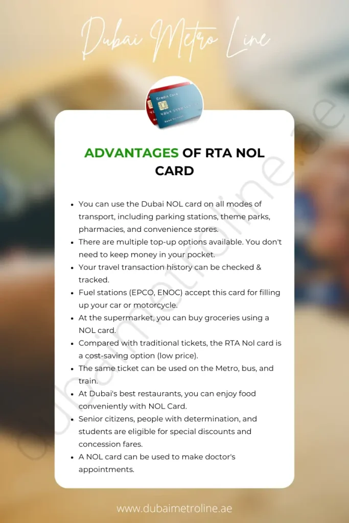 Advantages of RTA Nol Card