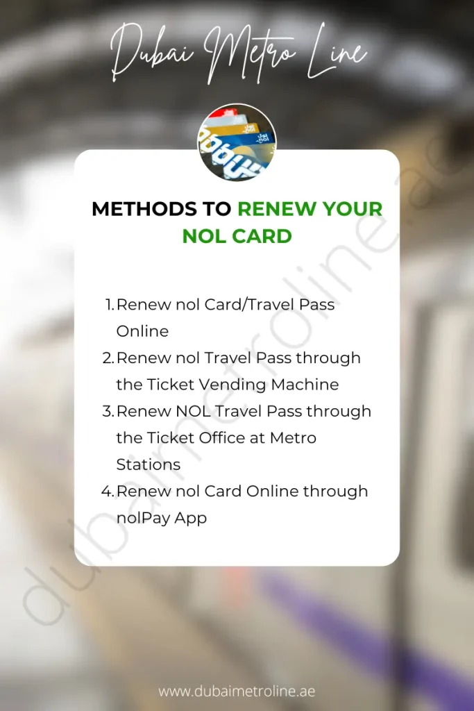 Methods to Renew NOL Card