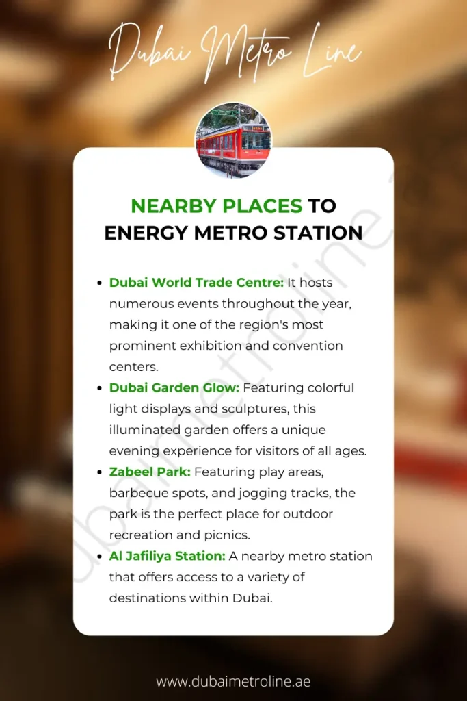 Nearby Places to Energy Metro Station