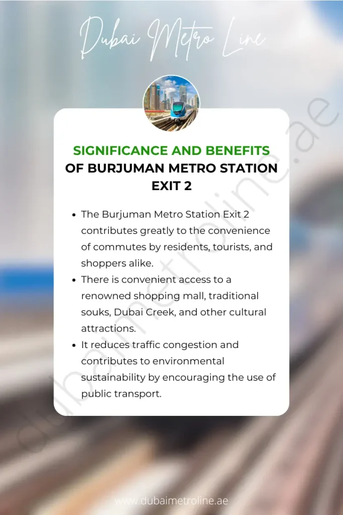 Significance and Benefits of Burjuman Metro Station Exit 2