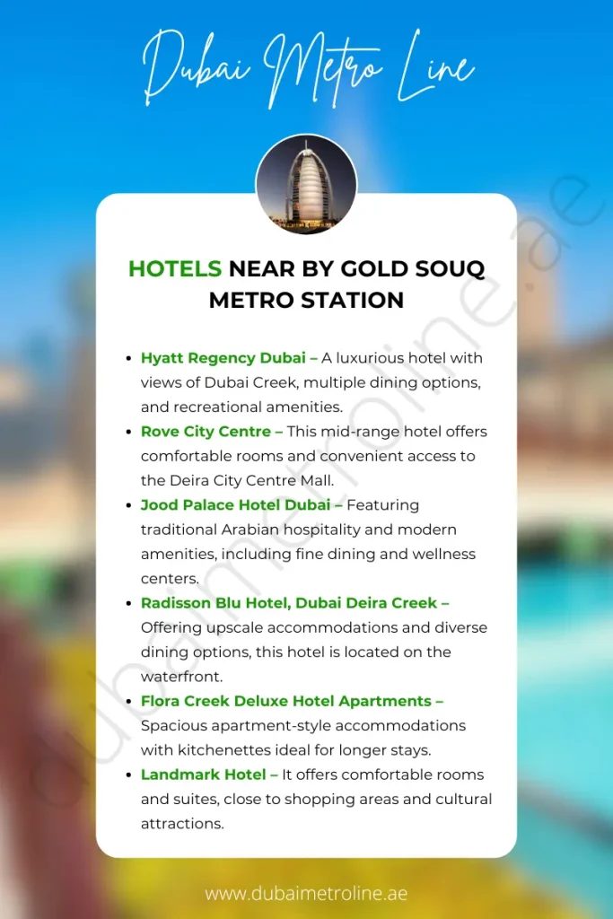 Hotels Near By Gold Souq Metro Station